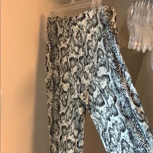 Urban outfitters snakeskin flare pants